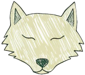 A sleepy little wolf